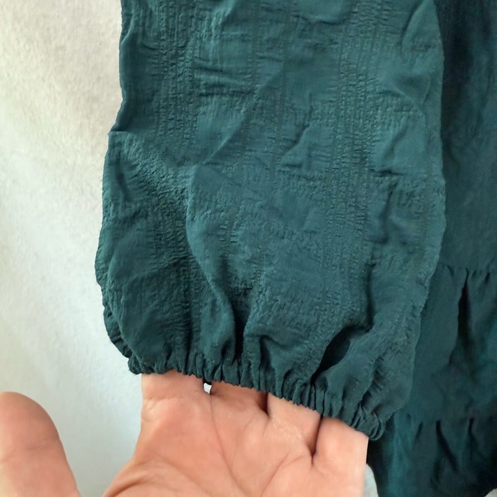 Ronni Nicole Women's Drop Waist Long Sleeve Green Dress S‎ Minimalist Preppy - Picture 3 of 9